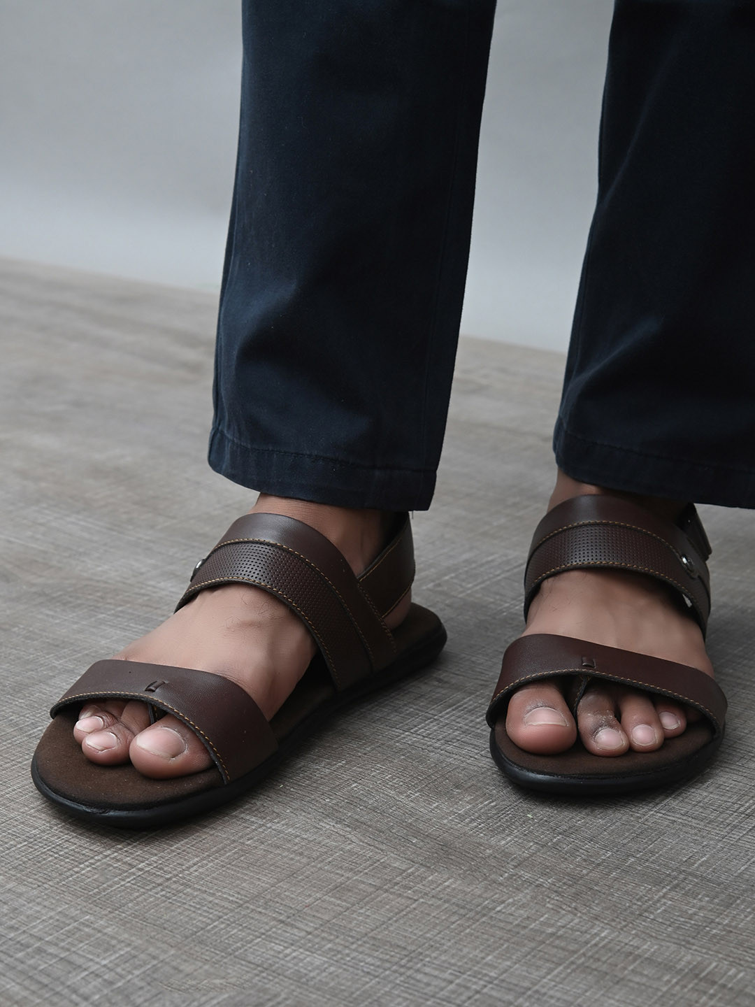 

El Paso Men Brown Comfort Sandals
