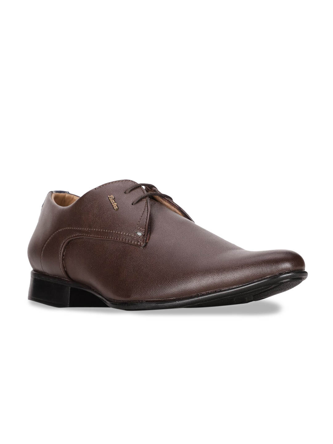 

Bata Men Brown Solid Formal Derbys