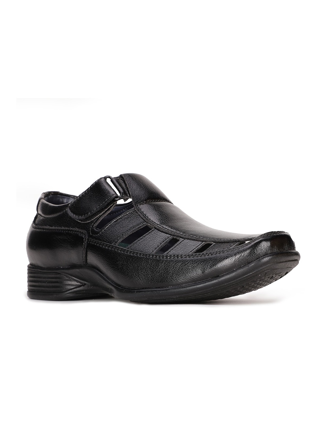 

Bata Men Black Textured Formal Slip-On Shoes