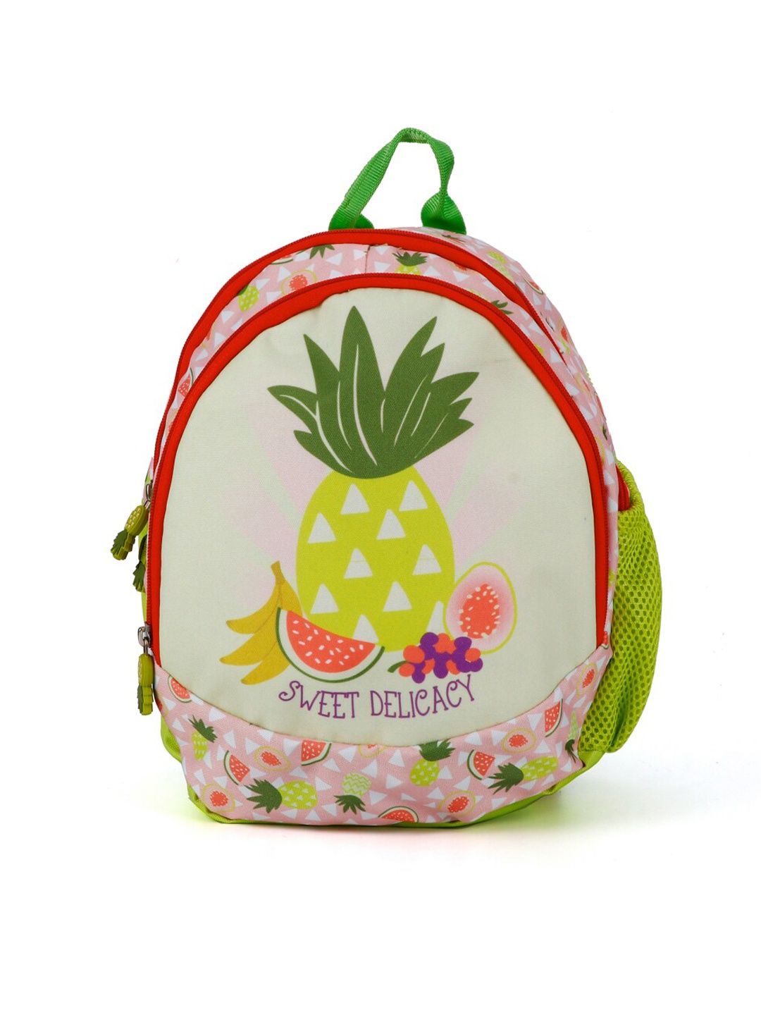 

QIPS Girls Pink & Green Graphic Backpack