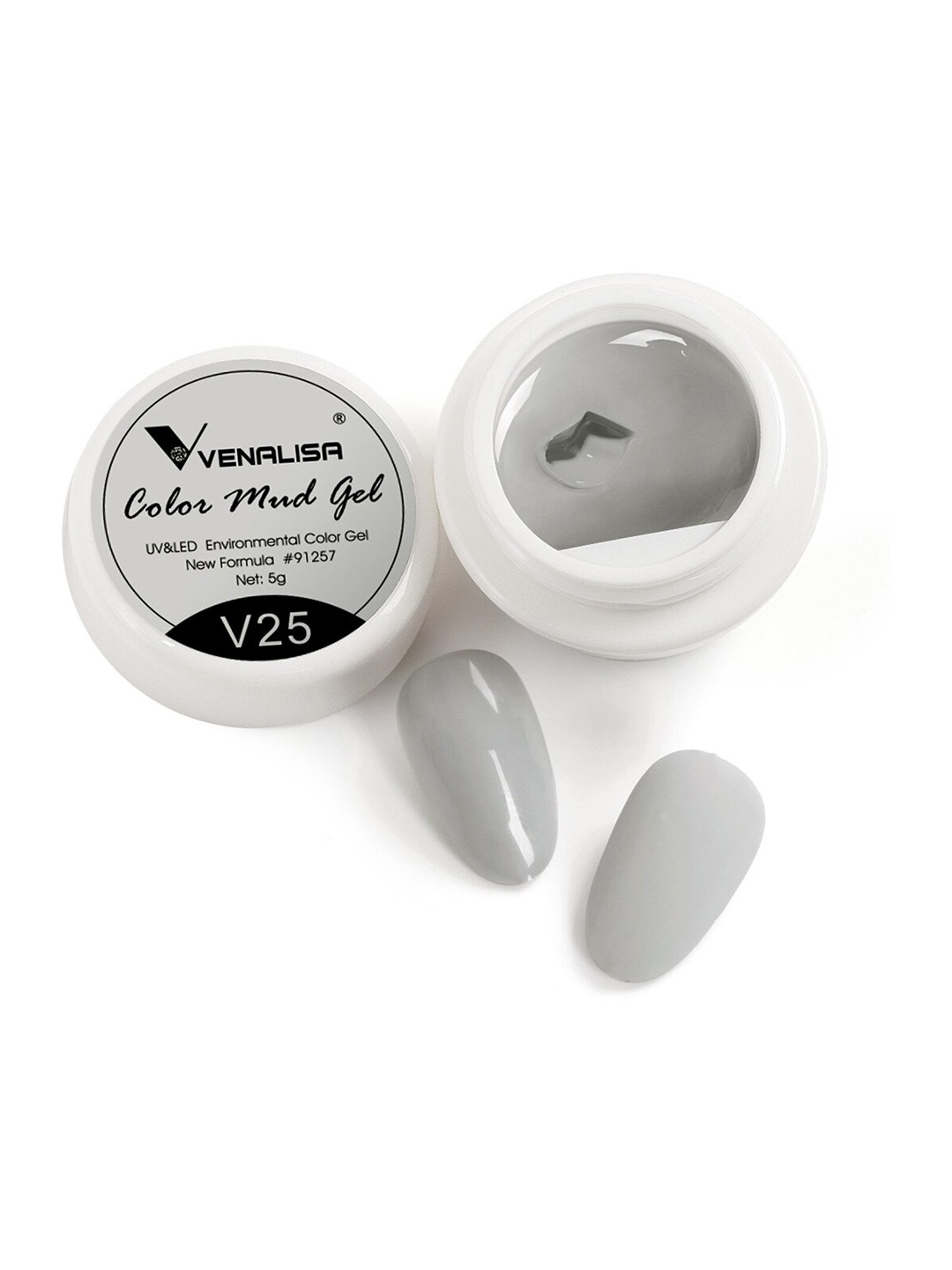 

VENALISA Color Mud UV & Led Gel Nail Polish 5 g - V25, Grey