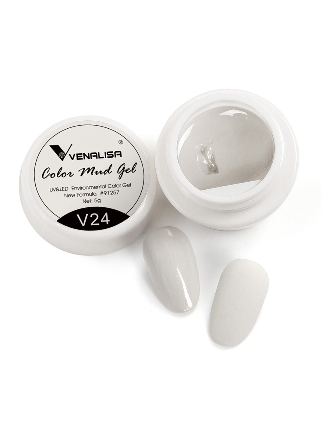 VENALISA Color Mud UV & Led Gel Nail Polish 5 g - V24, Off white