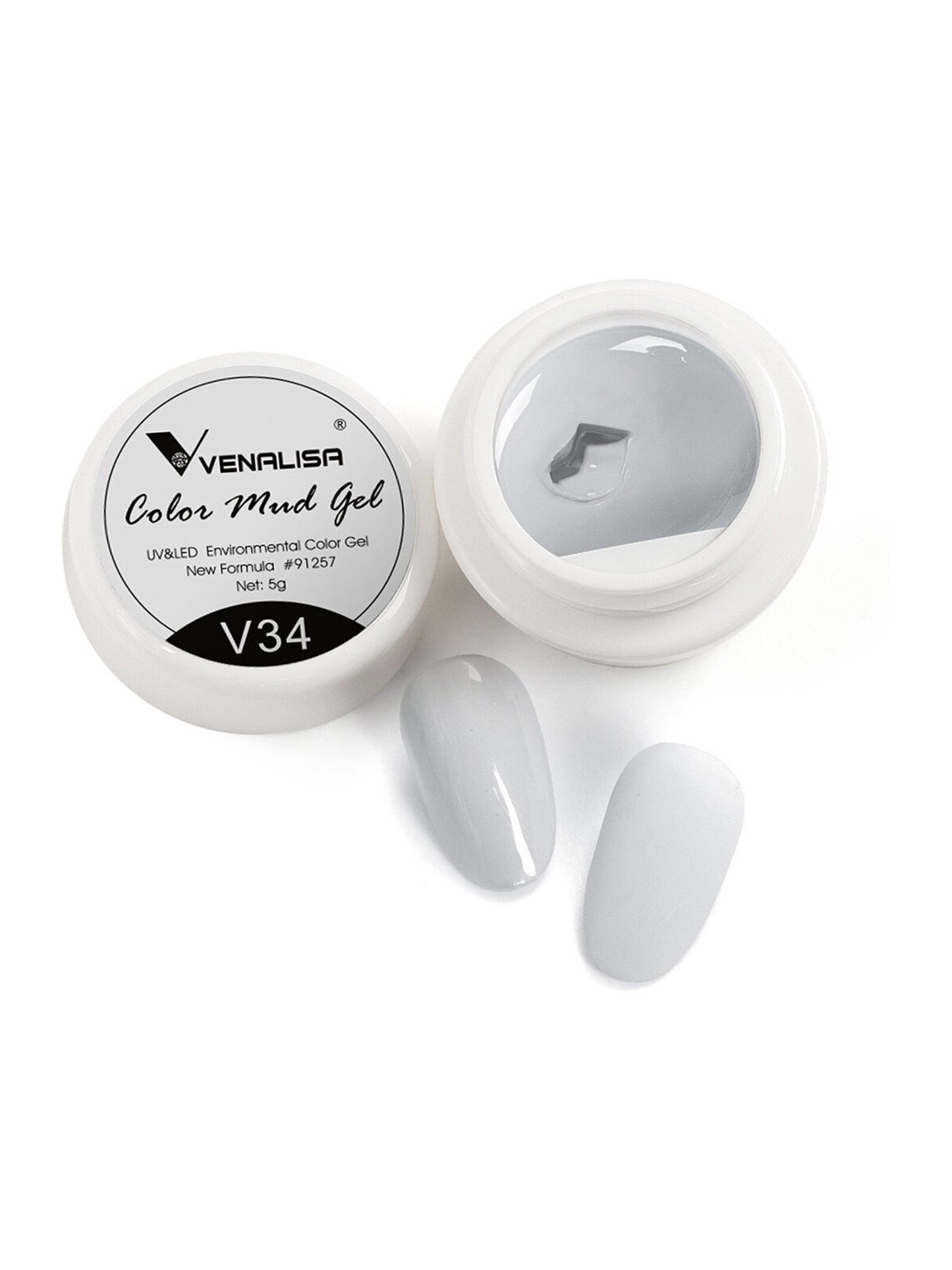 

VENALISA Color Mud UV & Led Gel Nail Polish 5 g - V34, Grey