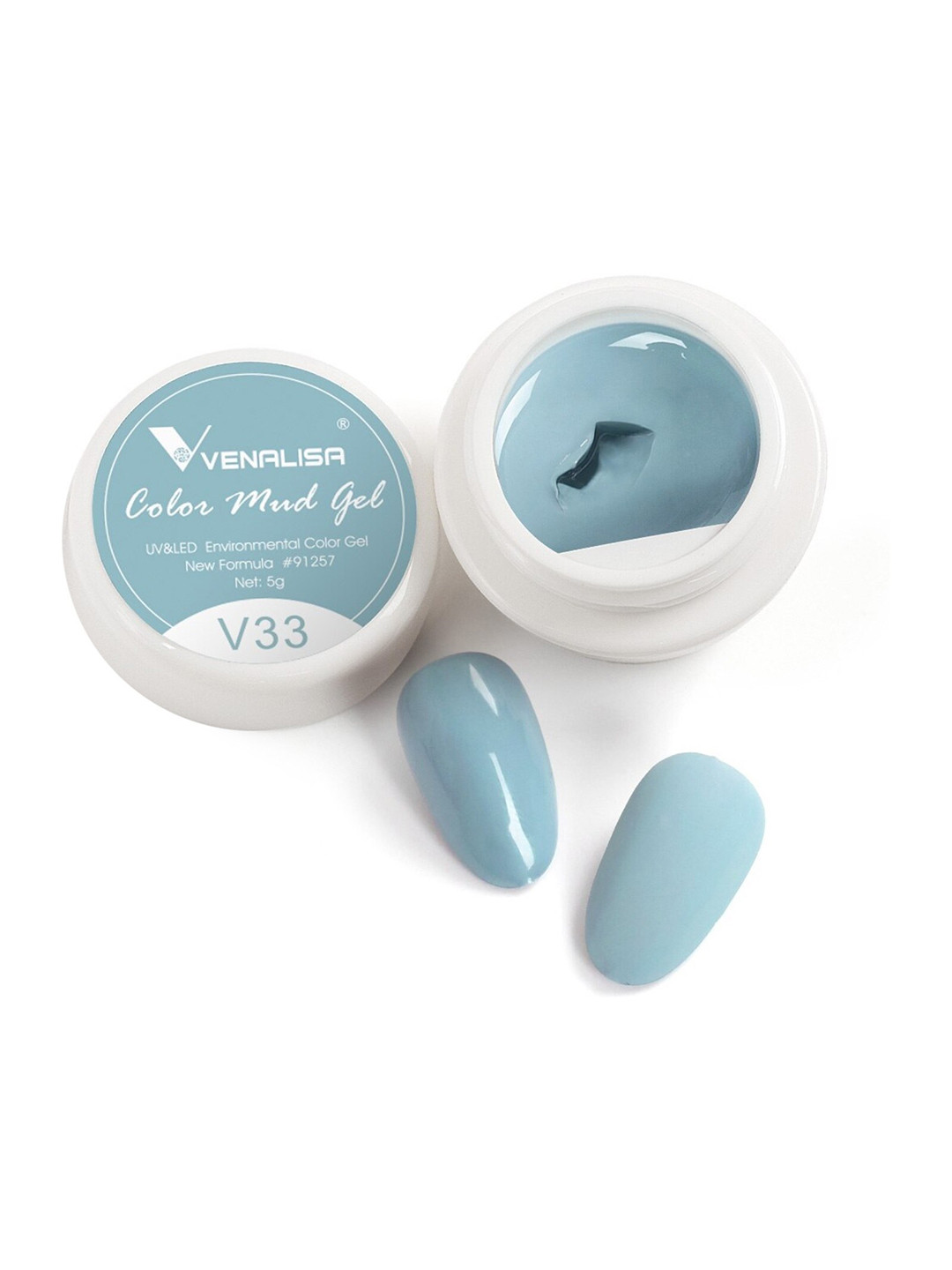 

VENALISA Color Mud UV LED One Stroke Gel Nail Polish - Shade V33, Blue