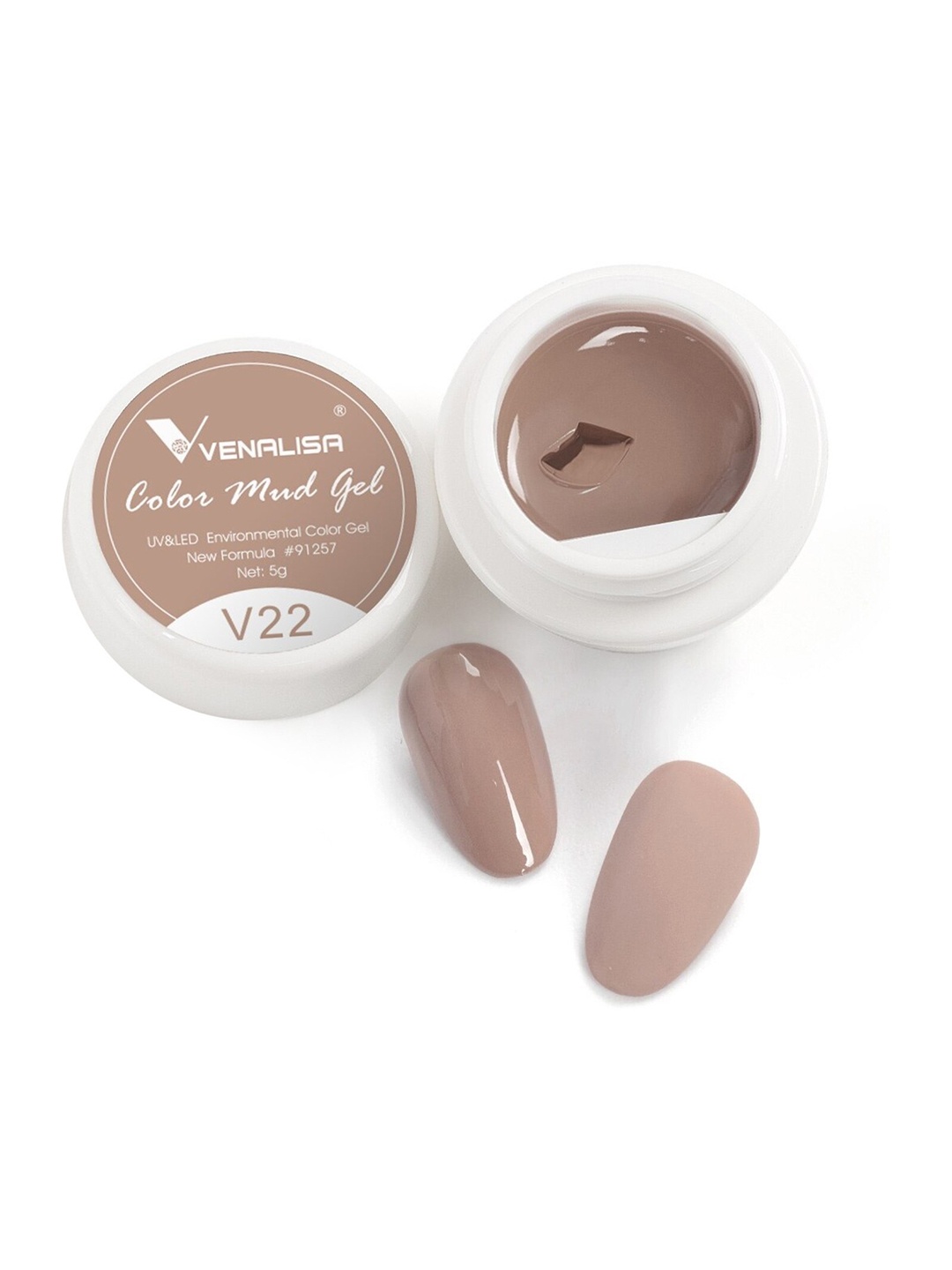 VENALISA Color Mud UV LED One Stroke Gel Nail Polish - Shade V22, Brown