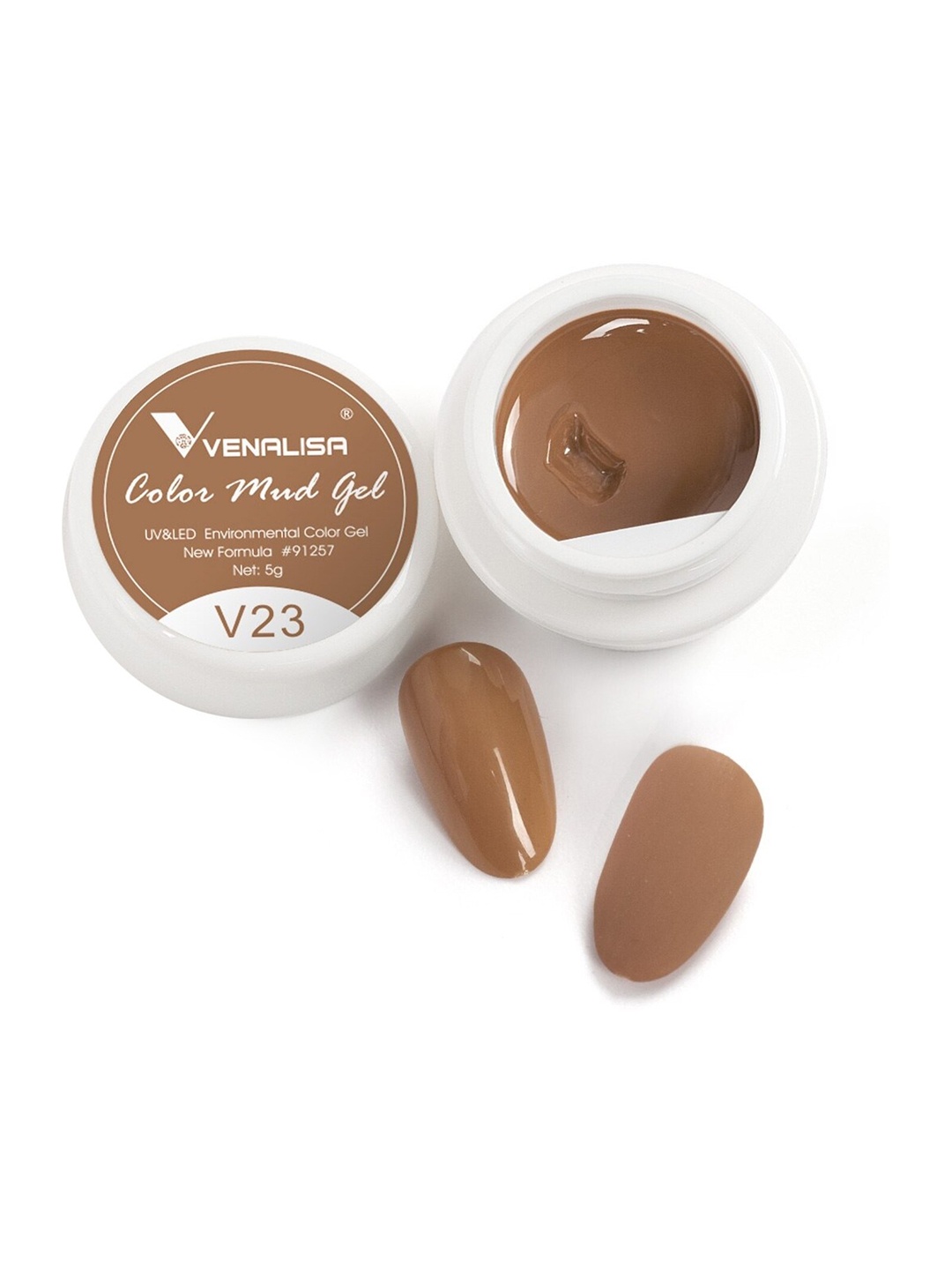 VENALISA Color Mud UV LED One Stroke Gel Nail Polish - Shade V23, Brown