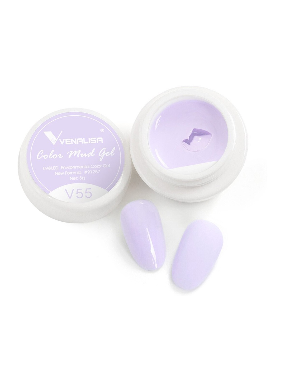 

VENALISA Color Mud UV LED One Stroke Gel Nail Polish - Shade V55, Lavender