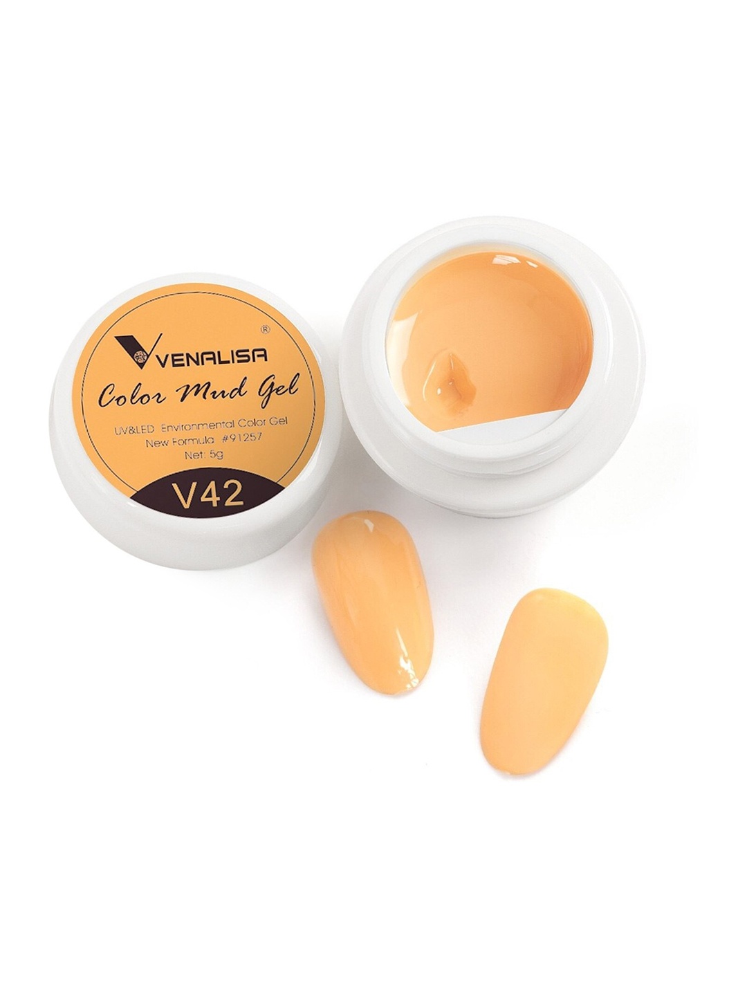 

VENALISA Color Mud UV LED One Stroke Gel Nail Polish - Shade V42, Orange