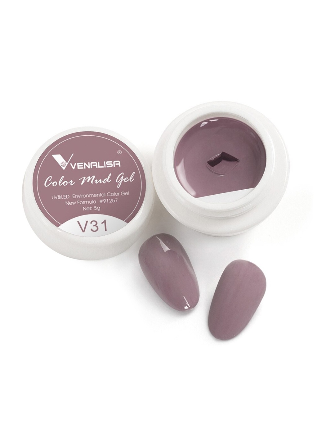 

VENALISA Color Mud UV LED One Stroke Gel Nail Polish - Shade V31, Purple