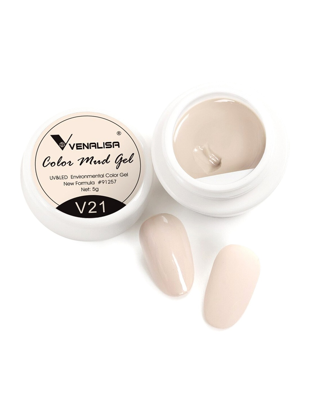 

VENALISA Color Mud UV LED One Stroke Gel Nail Polish - Shade V21, Cream
