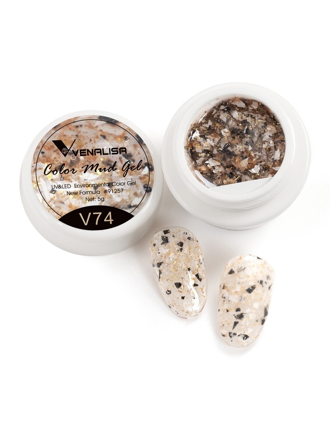

VENALISA Color Mud UV LED One Stroke Gel Nail Polish - Shade V74, Cream