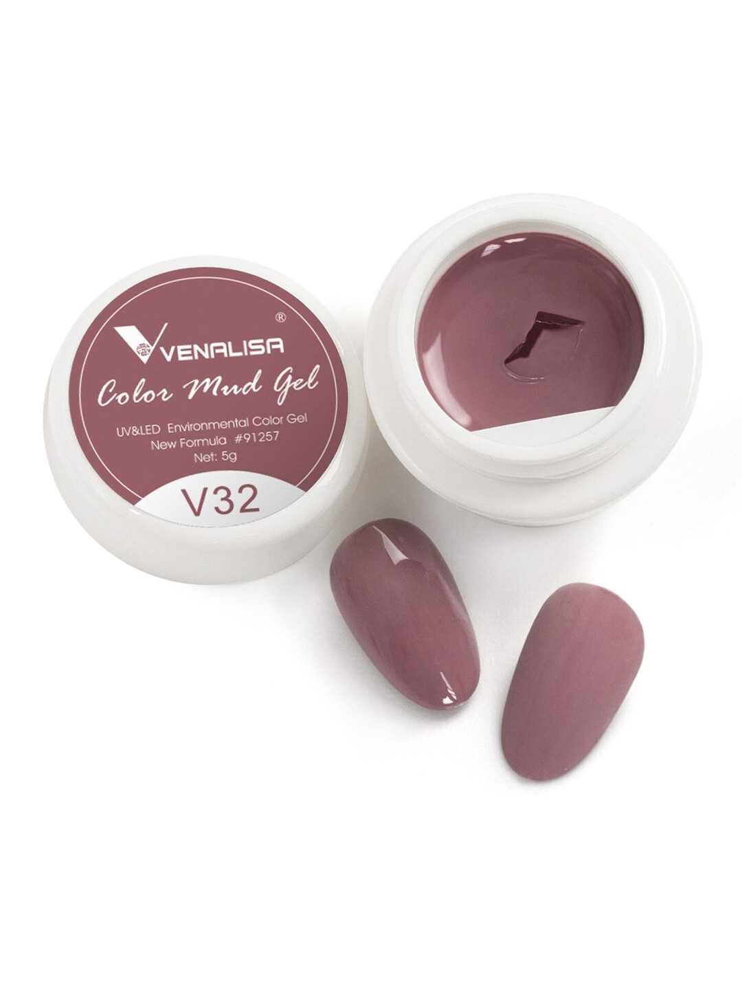 

VENALISA Color Mud UV LED One Stroke Gel Nail Polish - Shade V32, Pink