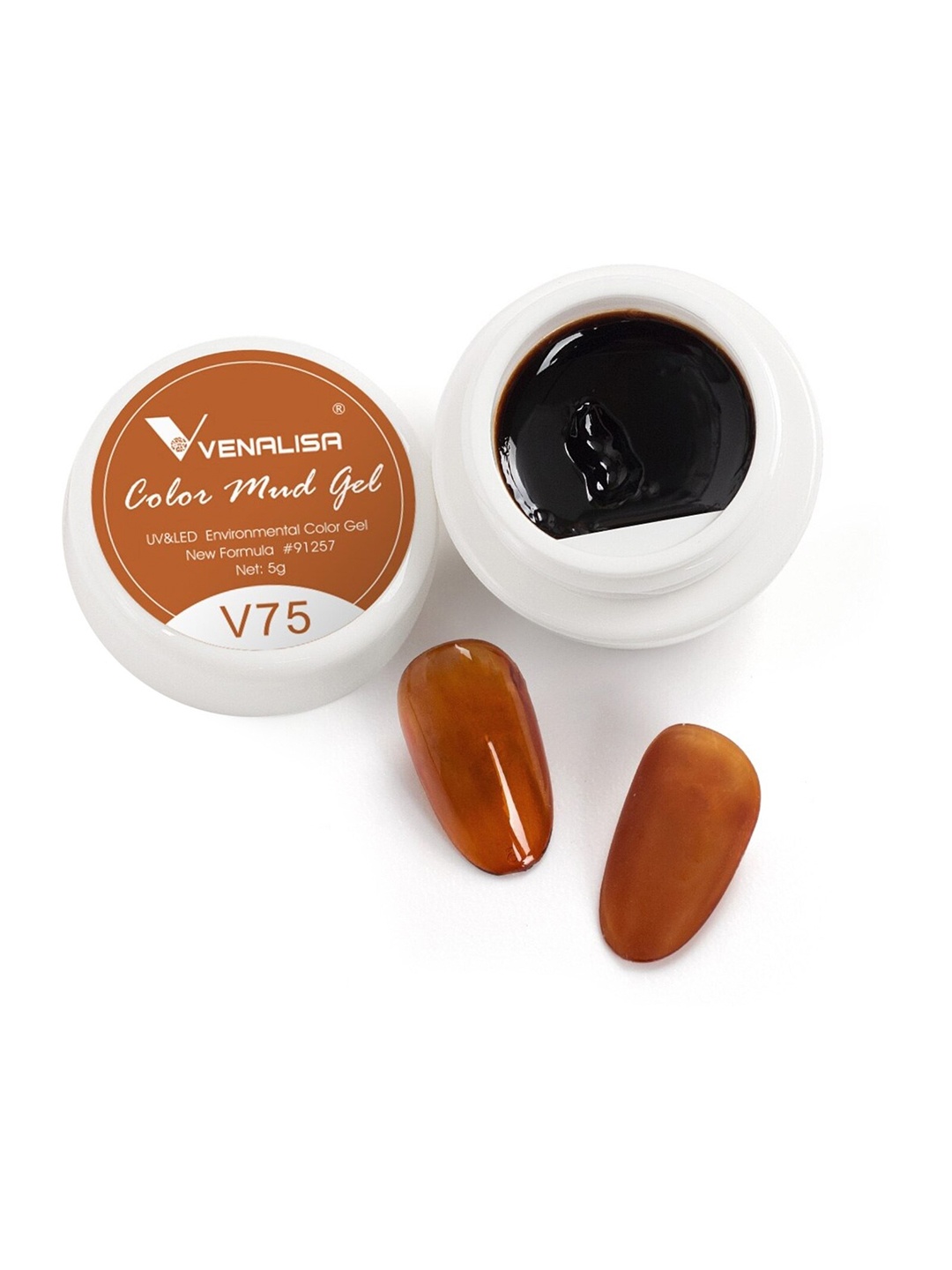 VENALISA Color Mud UV LED One Stroke Gel Nail Polish - Shade V75, Brown