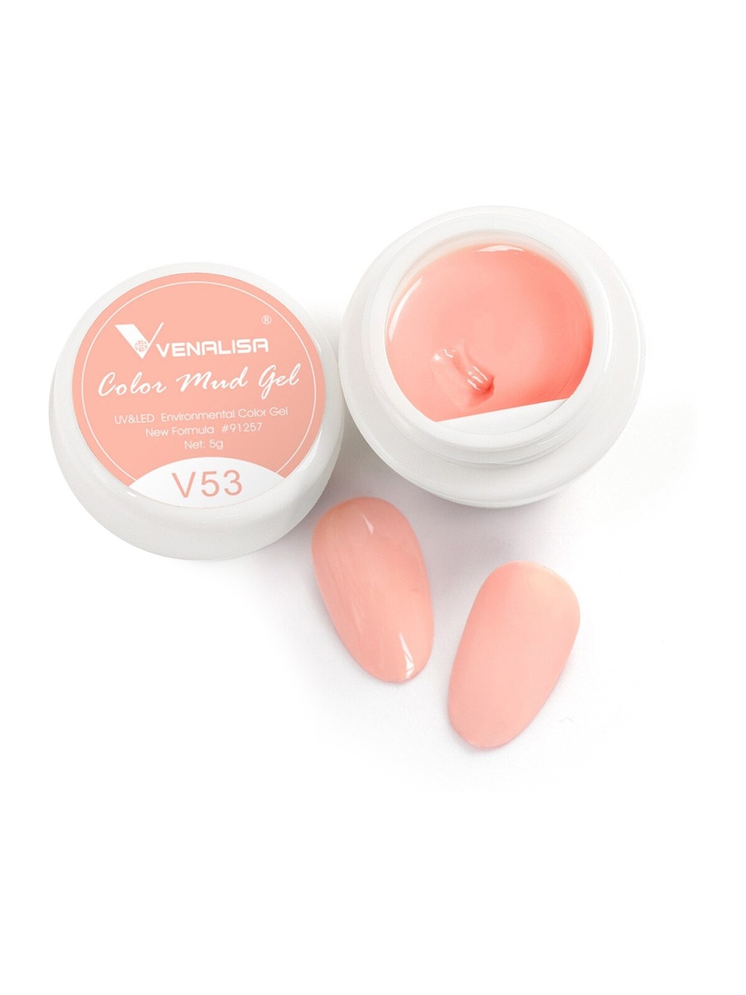 

VENALISA Color Mud UV LED One Stroke Gel Nail Polish - Shade V53, Peach