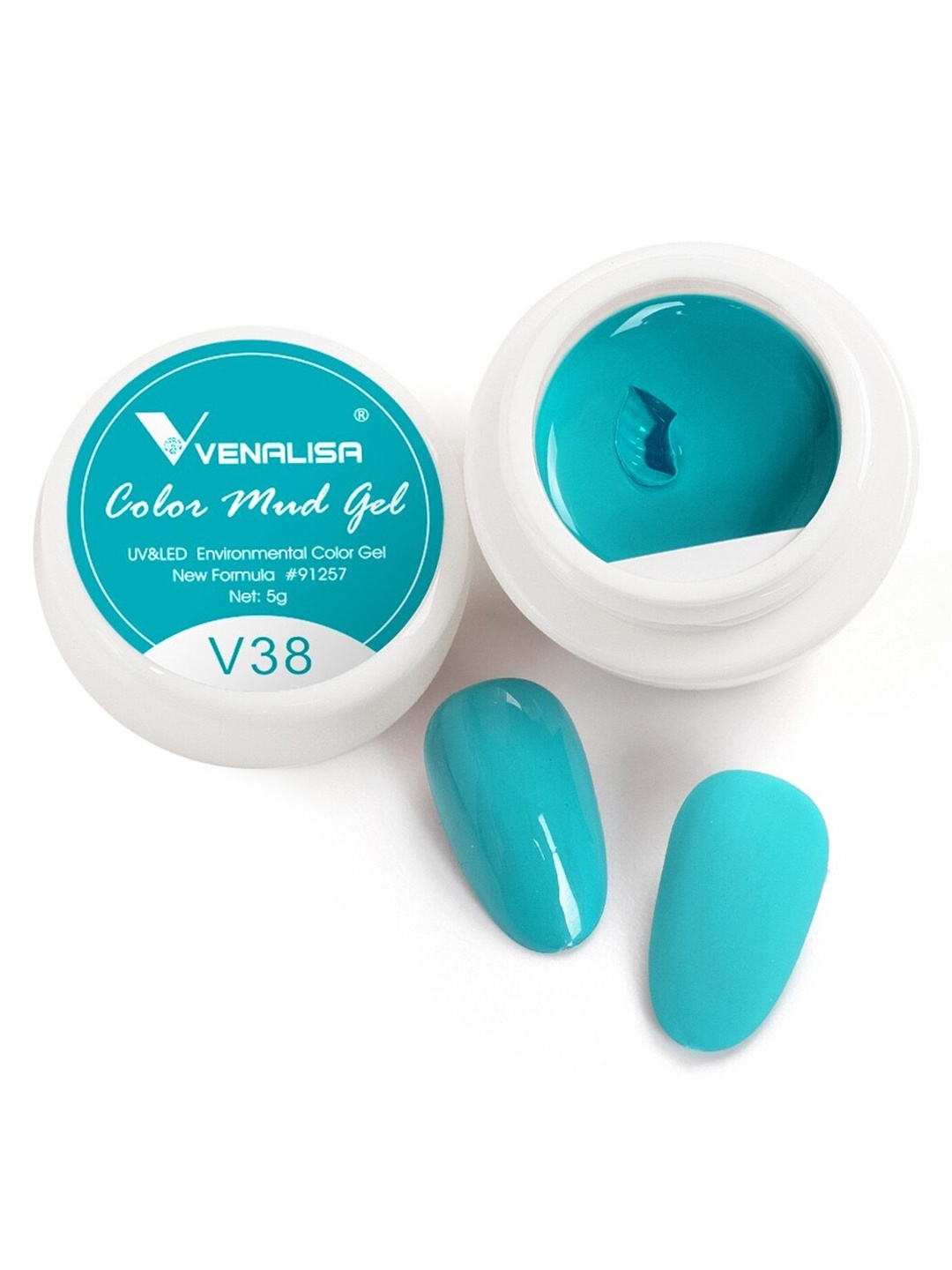 

VENALISA Color Mud UV LED One Stroke Gel Nail Polish - Shade V38, Blue