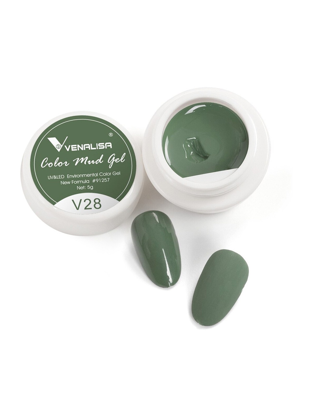 

VENALISA Color Mud UV LED One Stroke Gel Nail Polish - Shade V28, Green