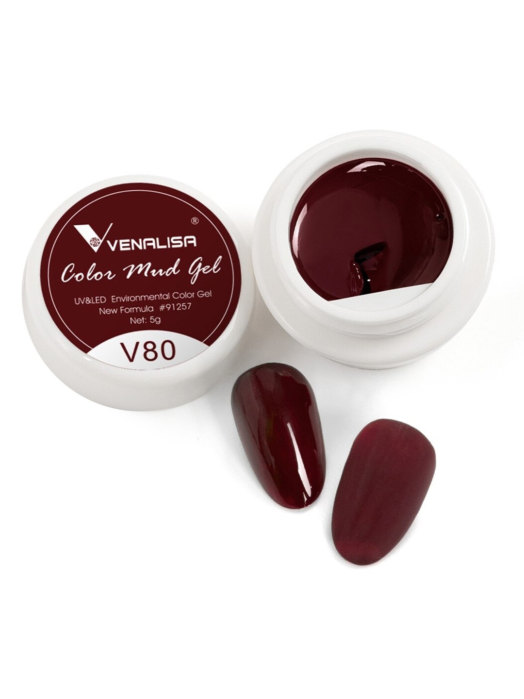 

VENALISA Color Mud UV LED One Stroke Gel Nail Polish - Shade V80, Brown