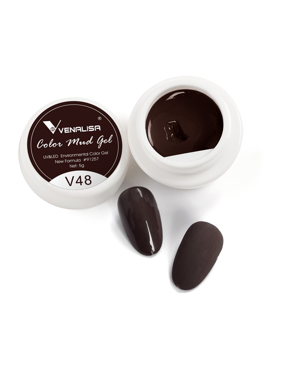 

VENALISA Color Mud UV LED One Stroke Gel Nail Polish - Shade V48, Coffee brown
