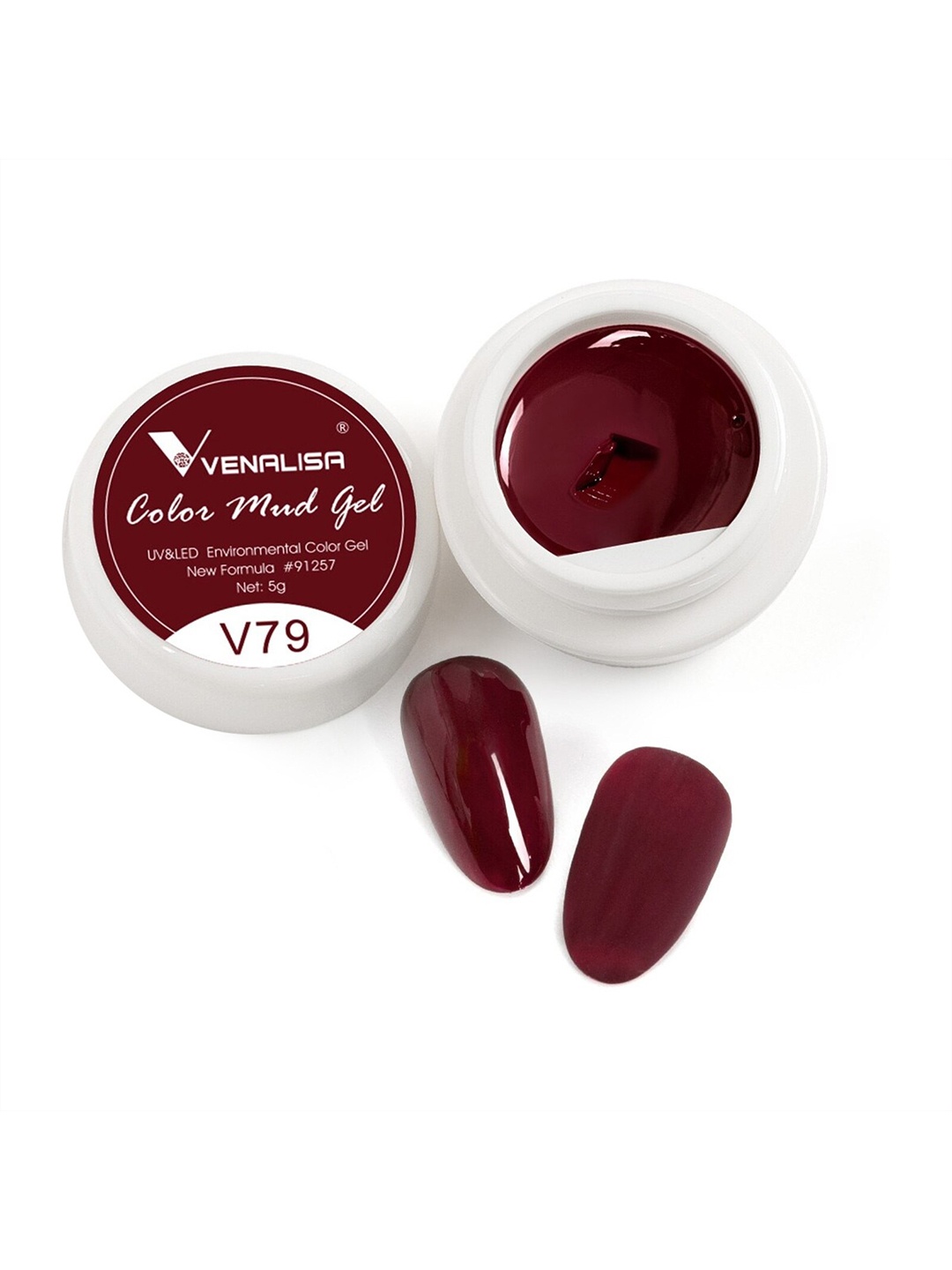 

VENALISA Color Mud UV & Led Gel Nail Polish 5 g - V79, Maroon