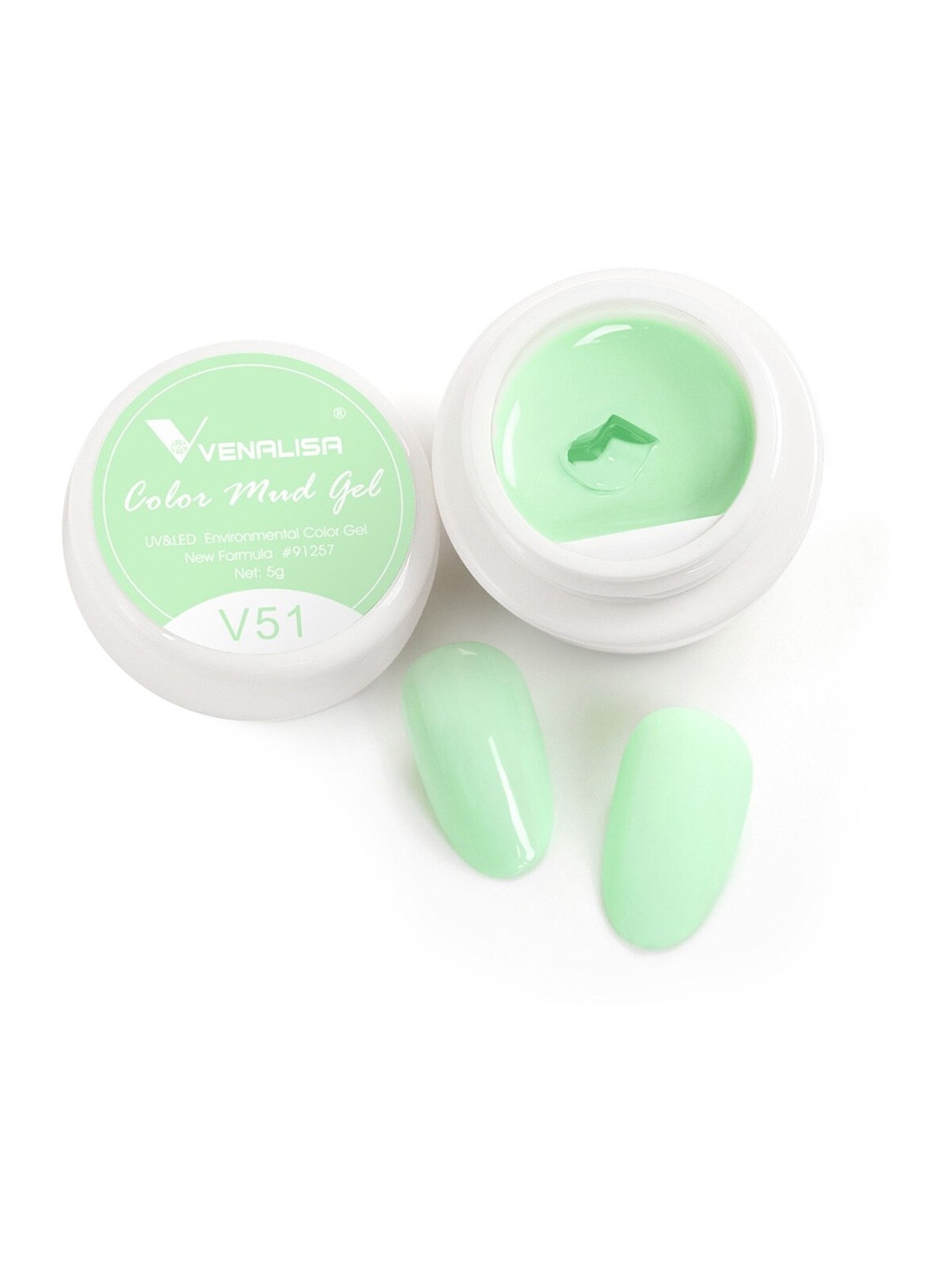 

VENALISA Color Mud UV & Led Gel Nail Polish 5 g - V51, Sea green