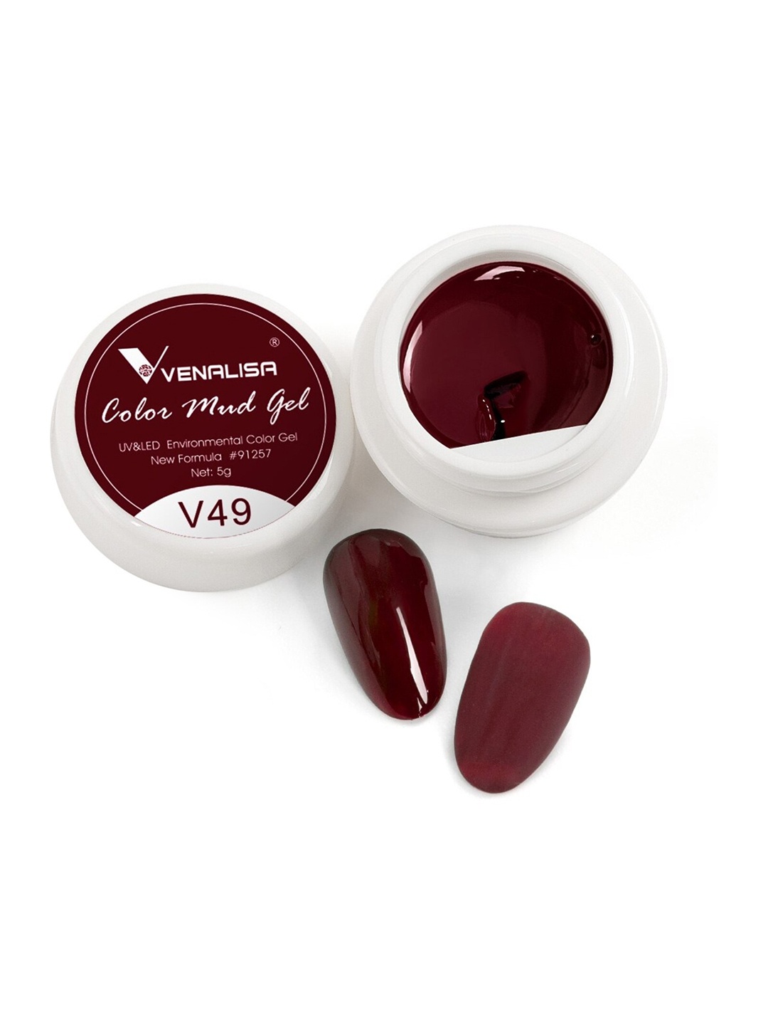 

VENALISA Color Mud UV & Led Gel Nail Polish 5 g - V49, Burgundy