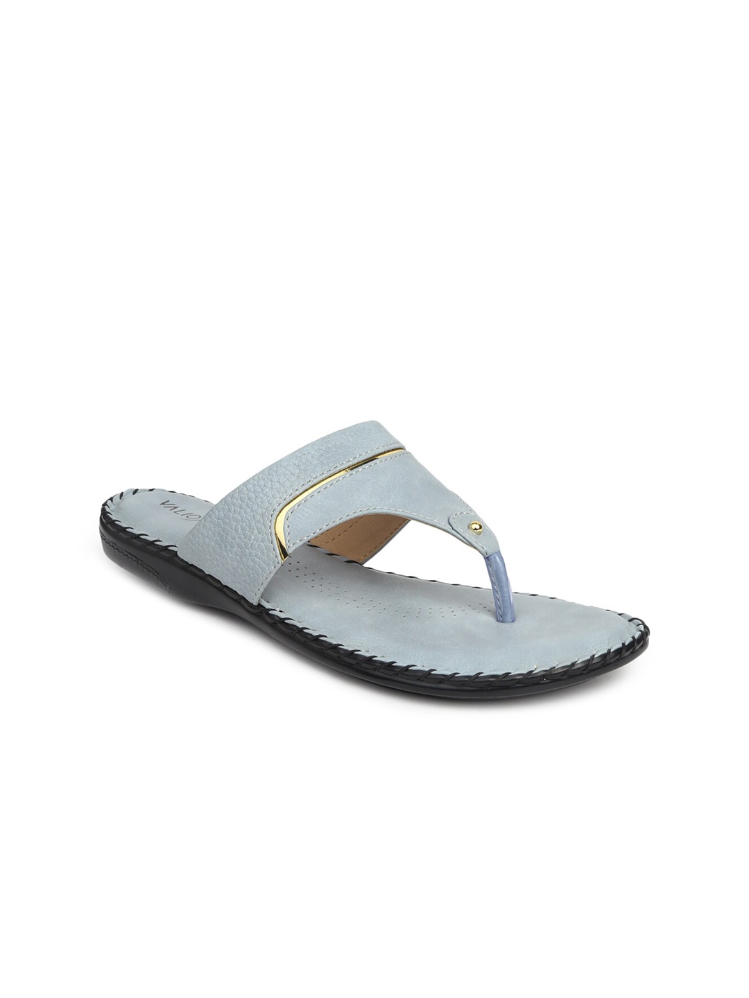 

VALIOSAA Women Grey T-Strap Flats