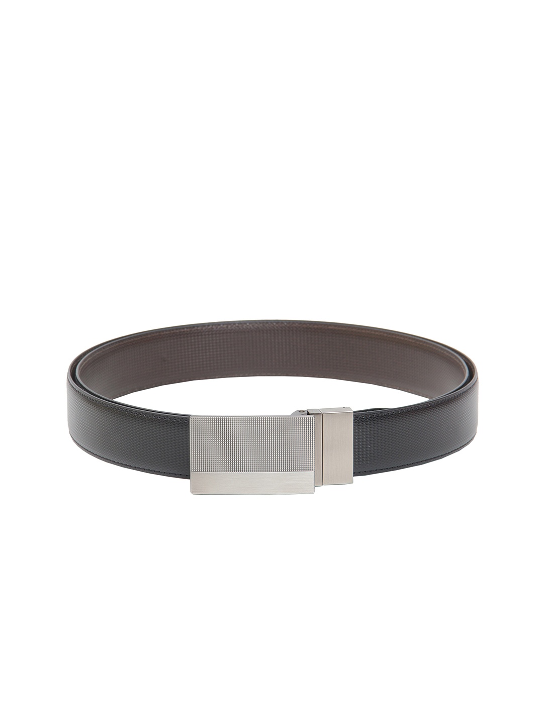 

Calvadoss Men Black Textured PU Reversible Formal Belt