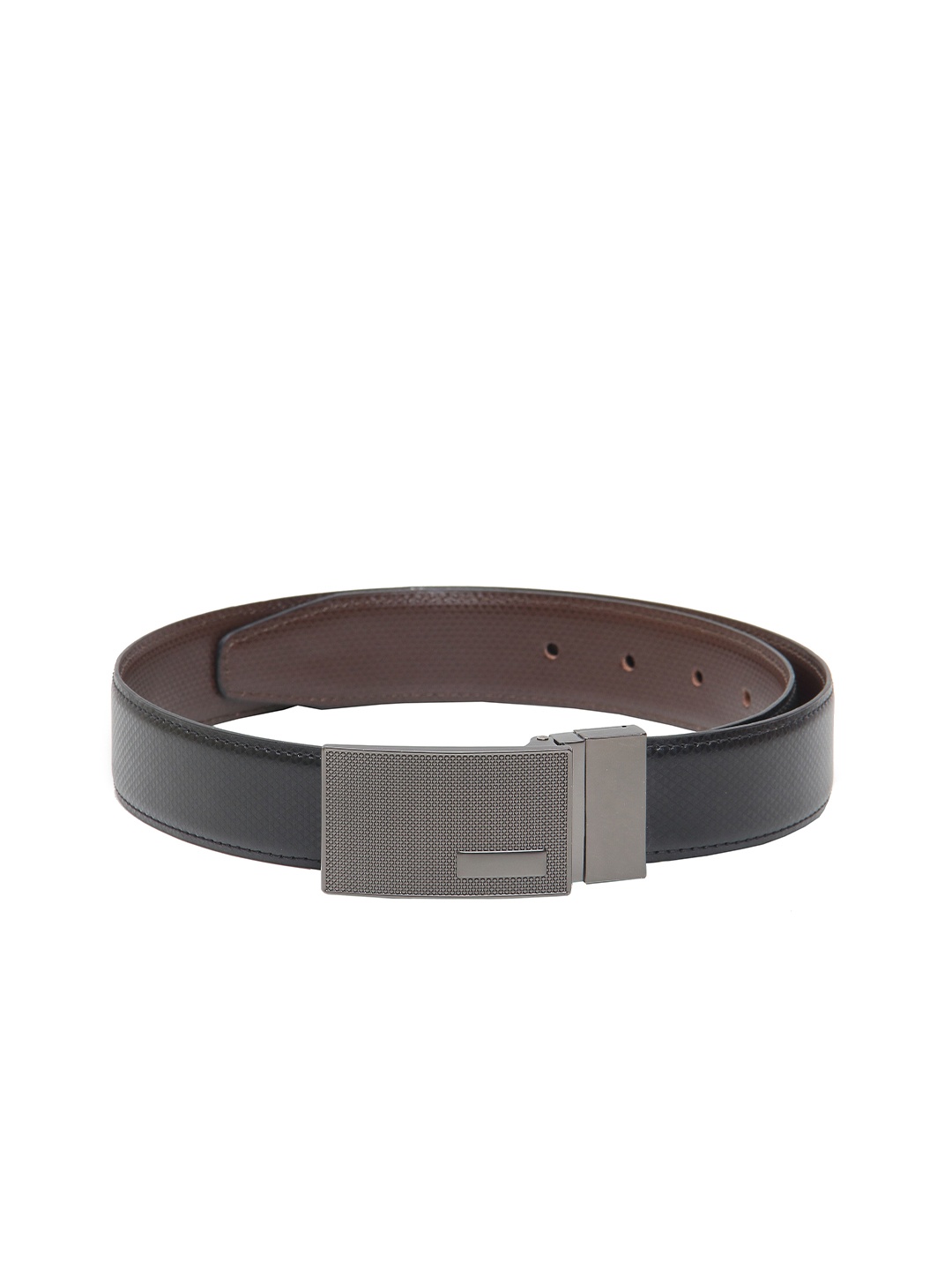 

Calvadoss Men Black Textured Reversible Formal Belt