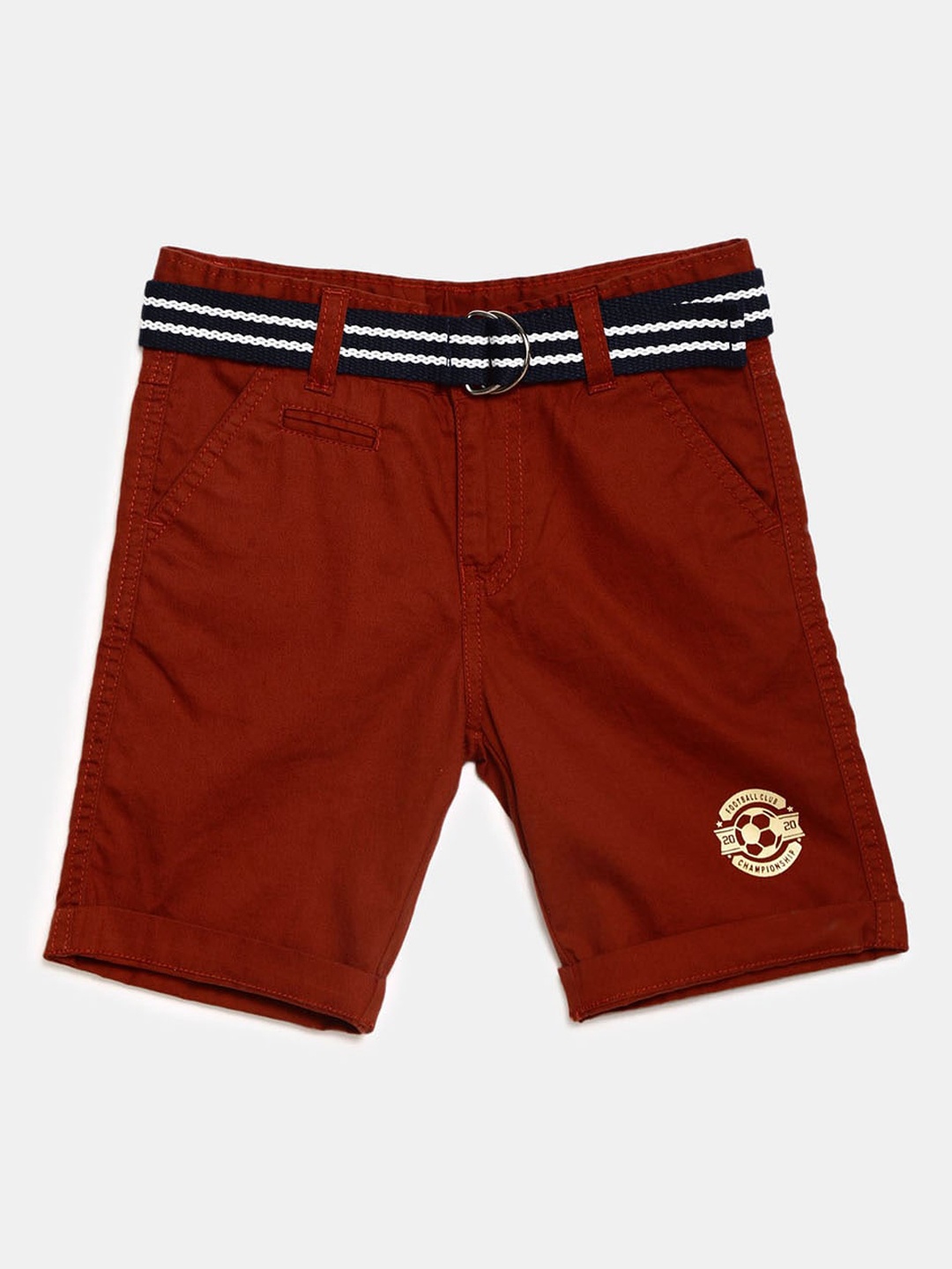 

Cherokee Boys Red Solid Cotton Shorts