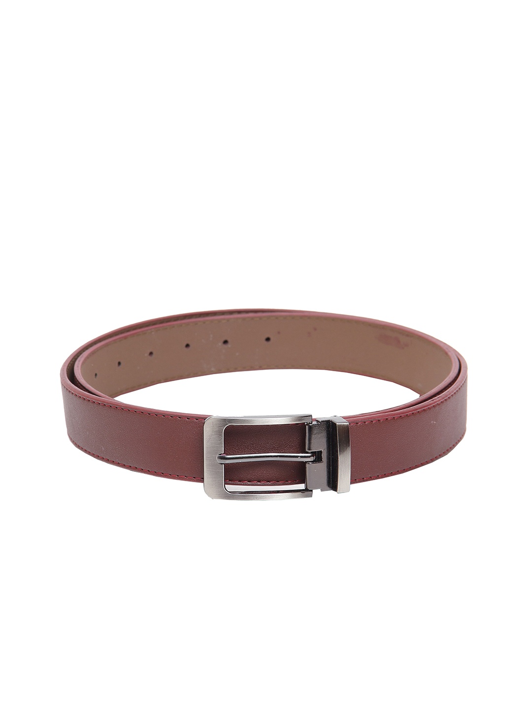 

Calvadoss Men Maroon PU Belt
