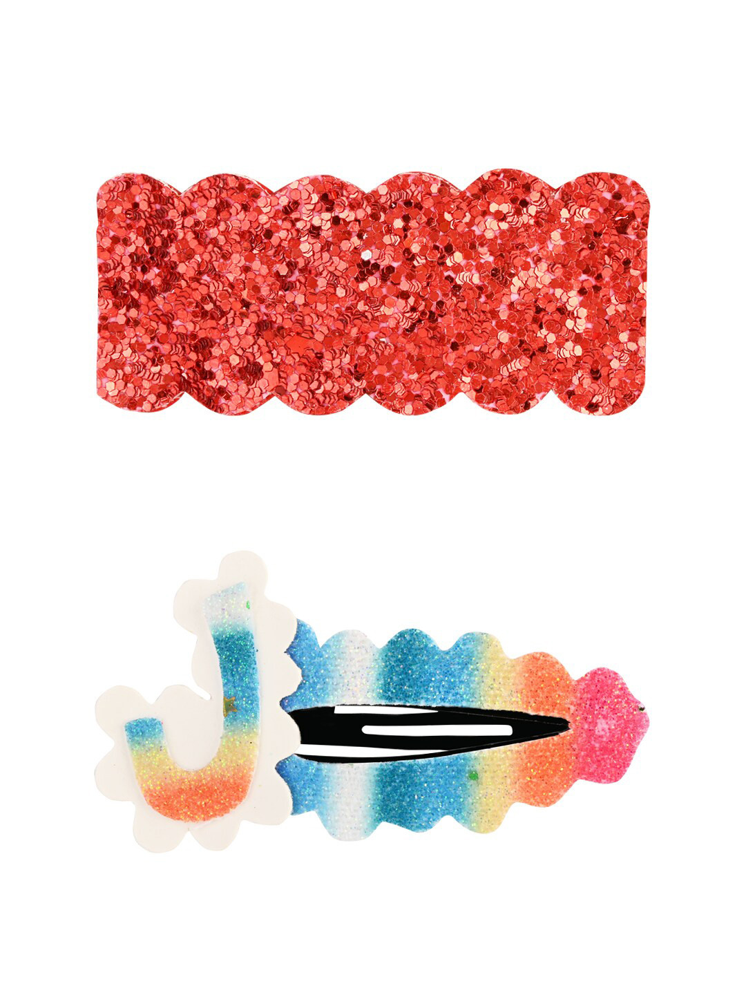 

Aye Candy Girls Red & White Set of 2 Embellished Tic Tac Hair Clip