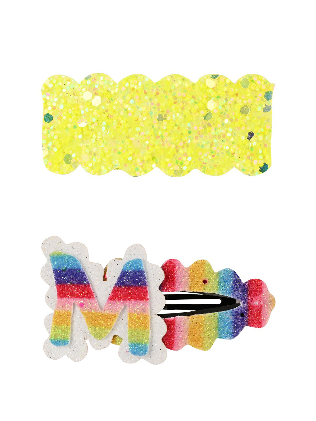 

Aye Candy Girls Set of 2 Yellow & Blue Embellished Tic Tac Hair Clip