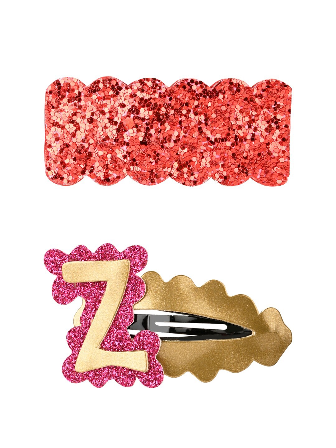 

Aye Candy Girls Pink & Red Letter Z Snap Up Clip Set