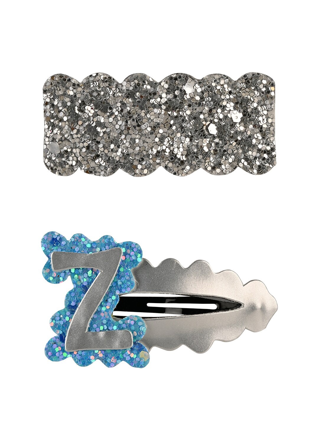 

Aye Candy Girls Silver-Toned & Blue Set of 2 Tic Tac Hair Clip