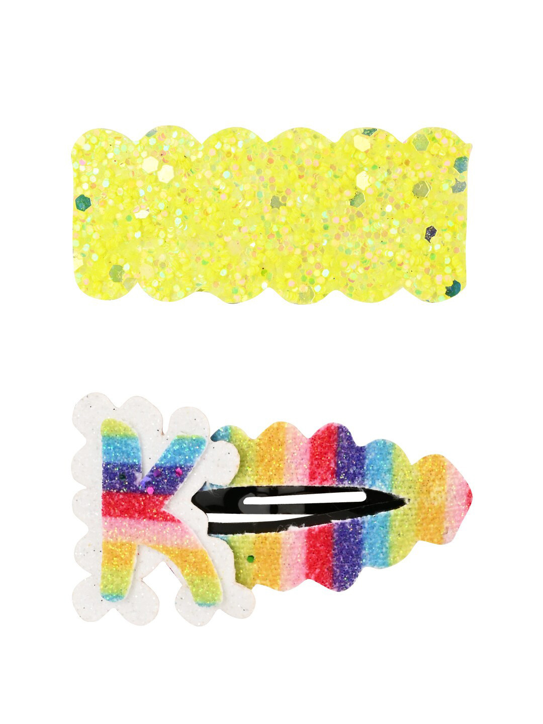

Aye Candy Girls Set of 2 Yellow & Blue Tic Tac Hair Clips