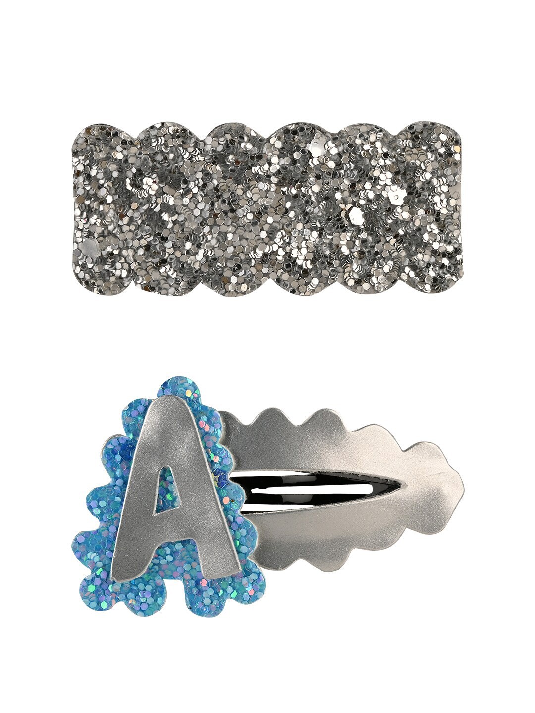 

Aye Candy Girls Silver-Toned & Blue Set of 2 Tic Tac Hair Clip