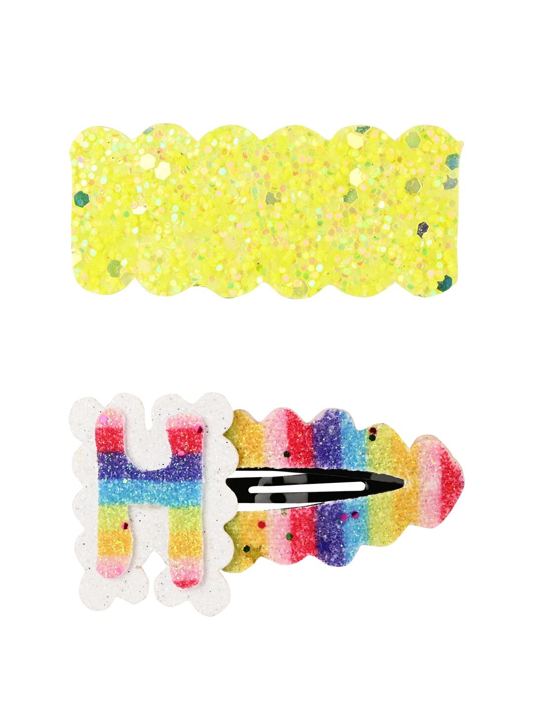 

Aye Candy Girls Yellow & Blue Set of 2 Embellished Tic Tac Hair Clip