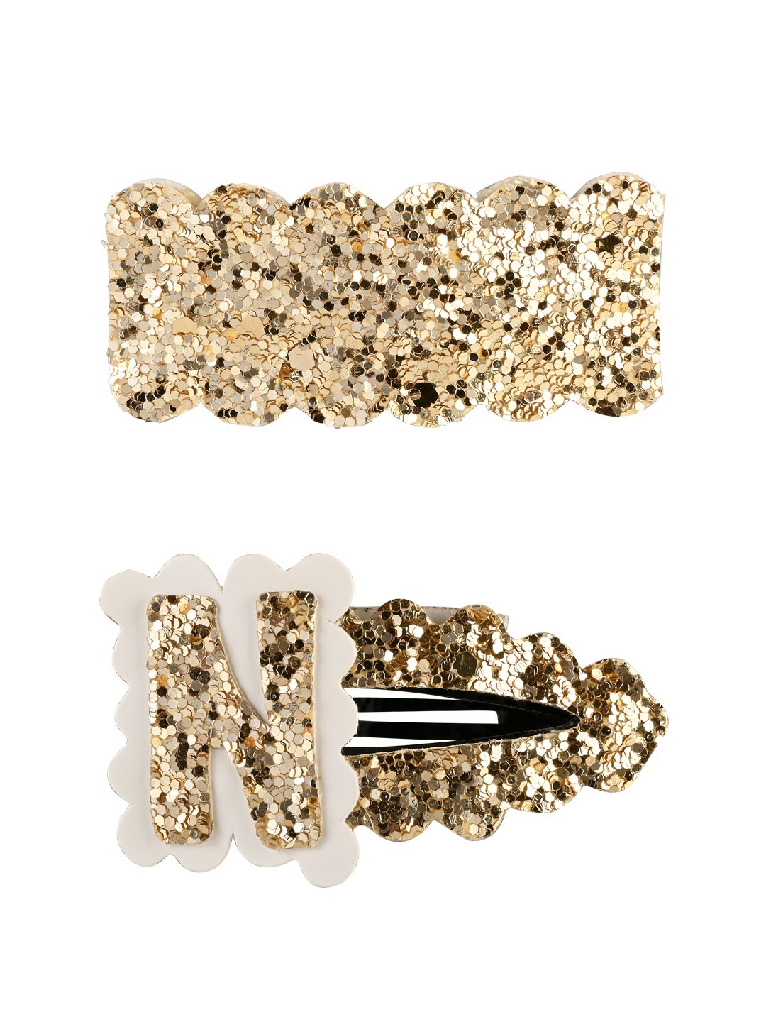 

Aye Candy Girls Gold-Toned Set of 2 Embellished Tic Tac Hair Clip