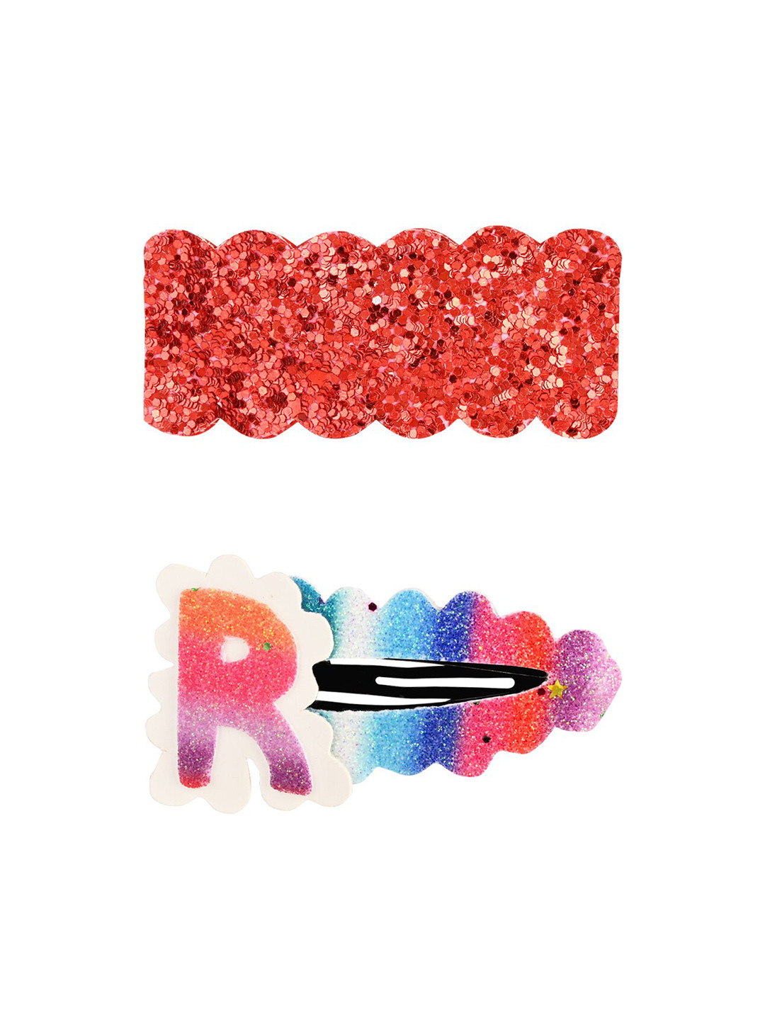 

Aye Candy Girls Red & Blue Letter R Snap Up Clip Set