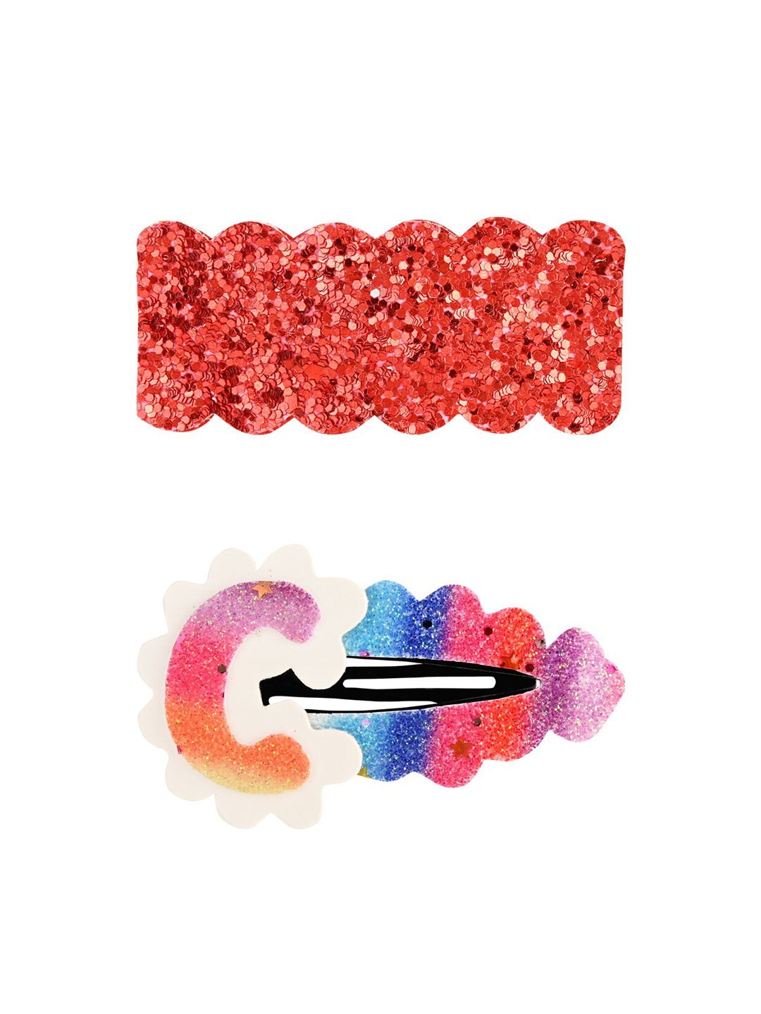 

Aye Candy Girls Multicoloured Set of 2 Embellished Tic Tac Hair Clip, Multi