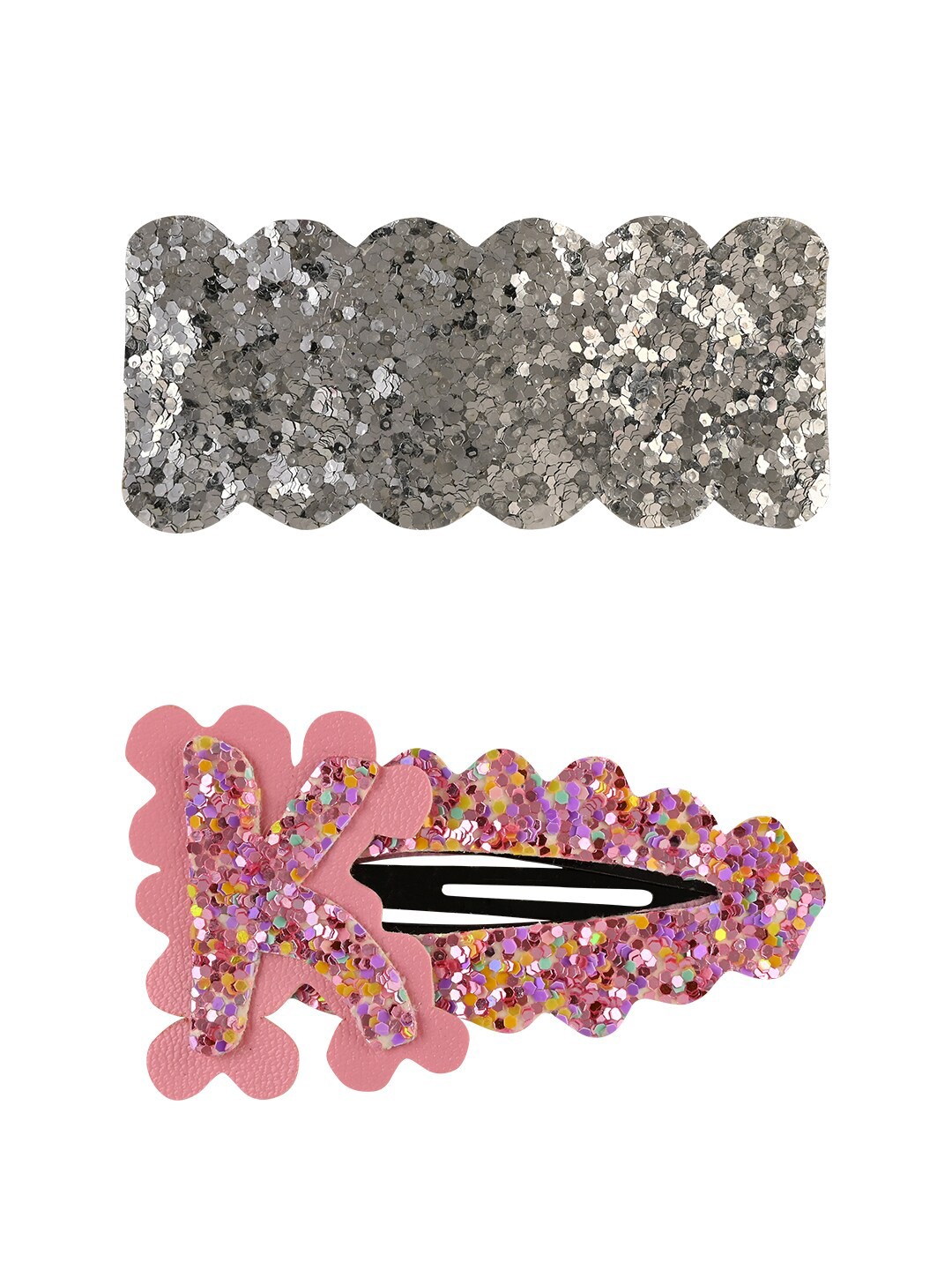 

Aye Candy Girls Set of 2 Silver-Toned & Pink Tic Tac Hair Clip