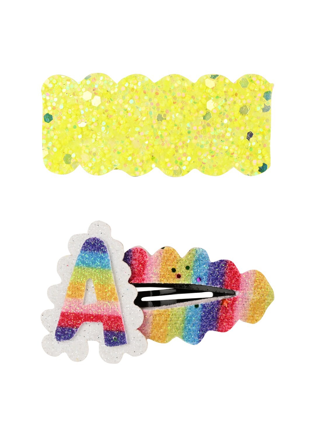

Aye Candy Girls Yellow & Blue Set of 2 Embellished Tic Tac Hair Clip