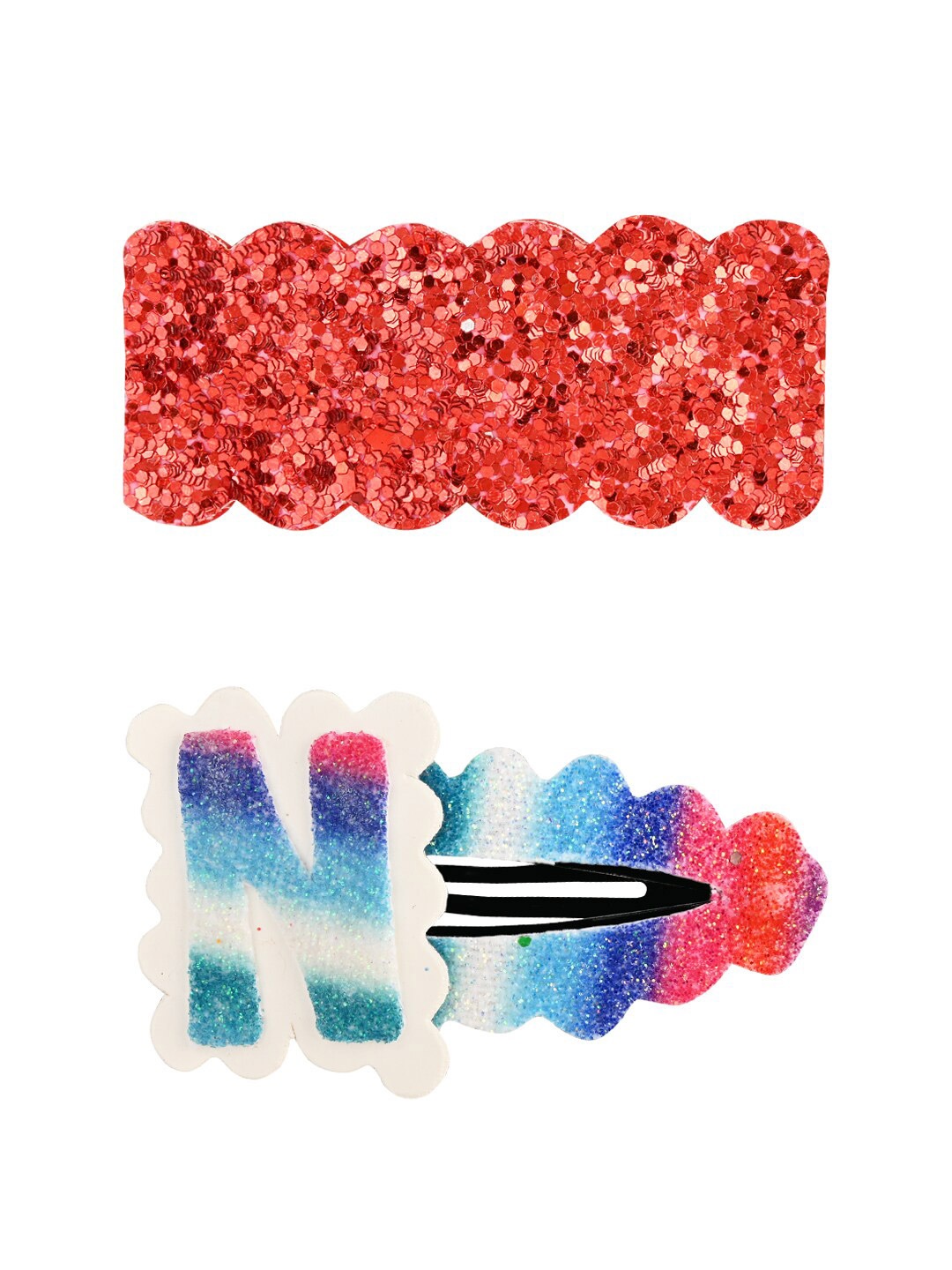 

Aye Candy Girls Red & White Set of 2 Embellished Tic Tac Hair Clip