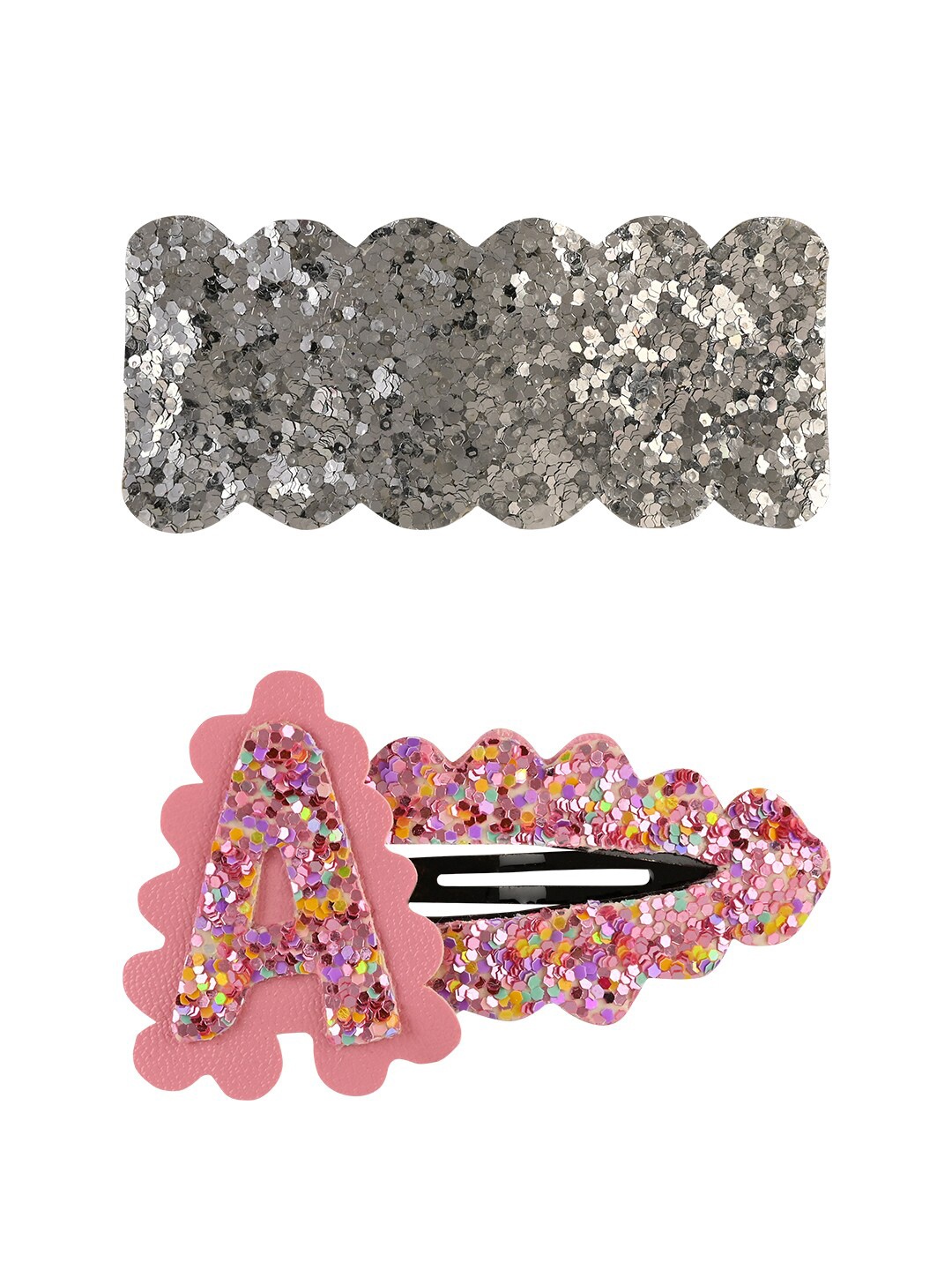 

Aye Candy Girls Silver-Toned & Pink Set of 2 Tic Tac Hair Clip