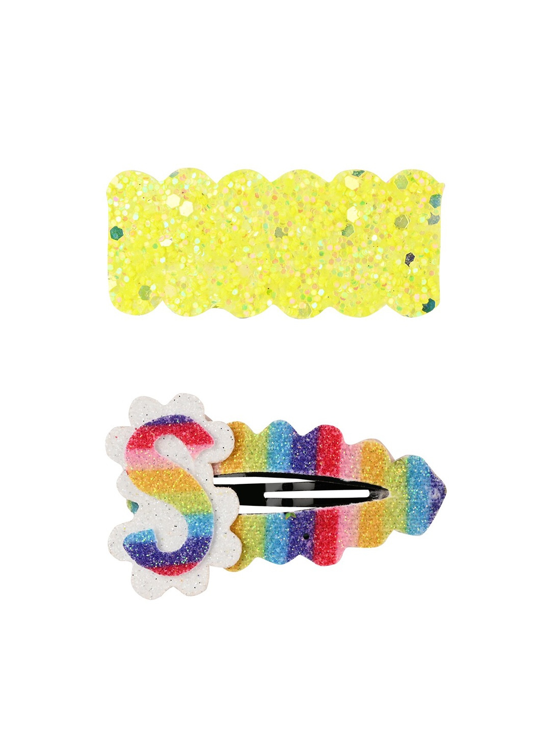 

Aye Candy Girls Yellow & Red Set of 2 Embellished Tic Tac Hair Clip