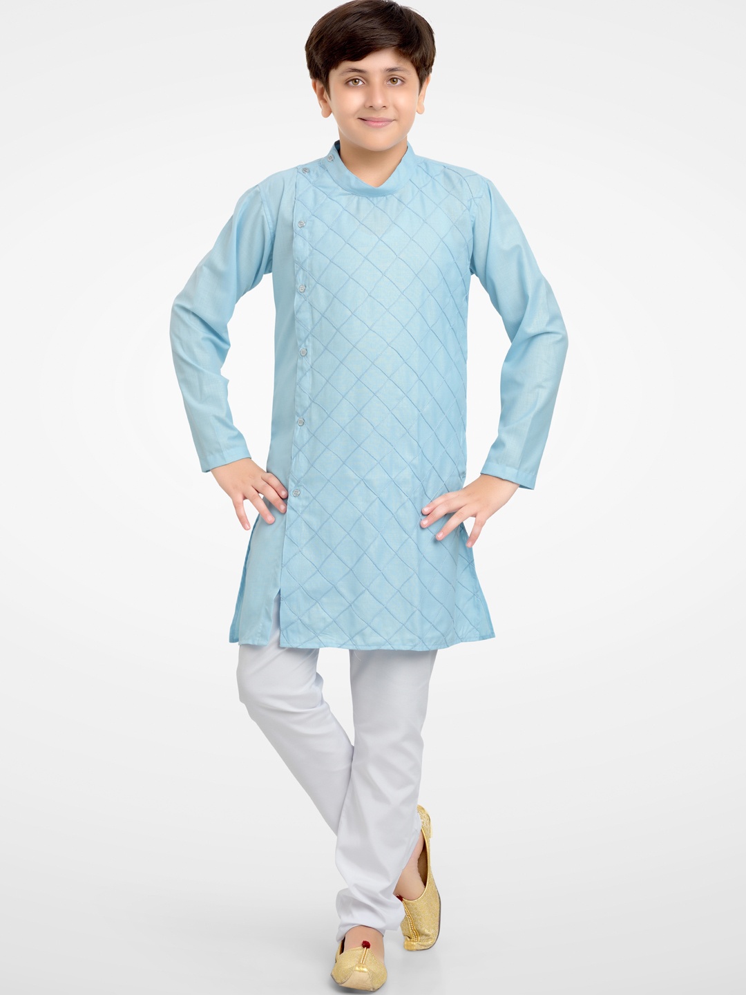 

Jeetethnics Boys Blue Kurti with Pyjamas