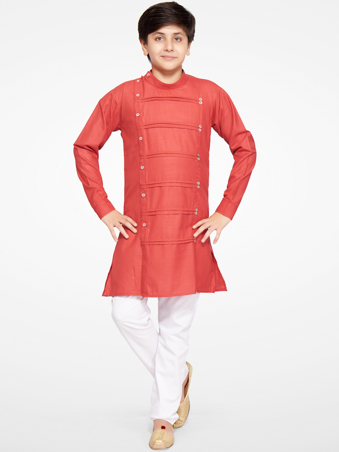 

Jeetethnics Boys Red Kurta with Pyjamas
