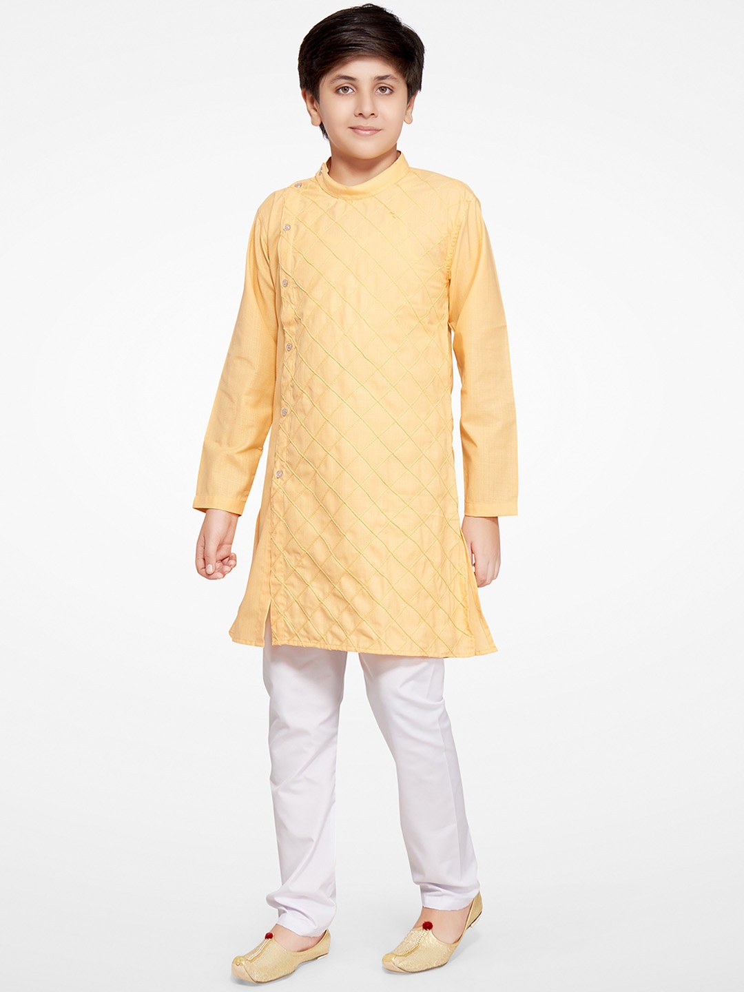 

Jeetethnics Boys Yellow Kurta with Pyjamas