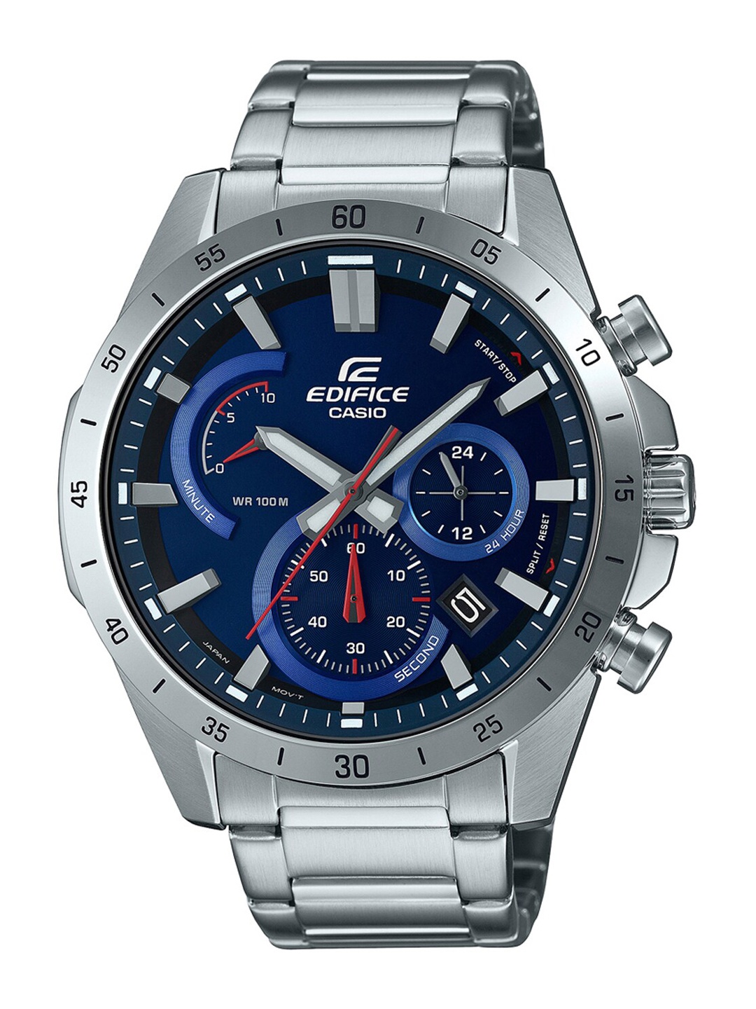 

CASIO Men EDifice EFR-573D-2AVUDF Blue Analog Dial Silver Stainless Steel Band EX541
