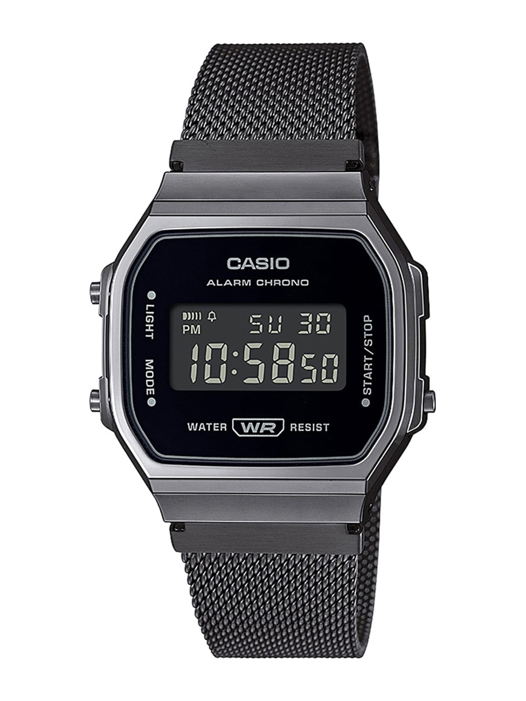 

CASIO Vintage A168WEMB-1BDF Black Digital Dial Silver Stainless Steel Band D259